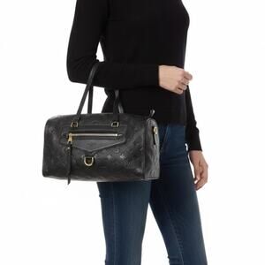 Louis Vuitton Monogram Empreinte Satchel Navy Leather Gold Hardware – Large